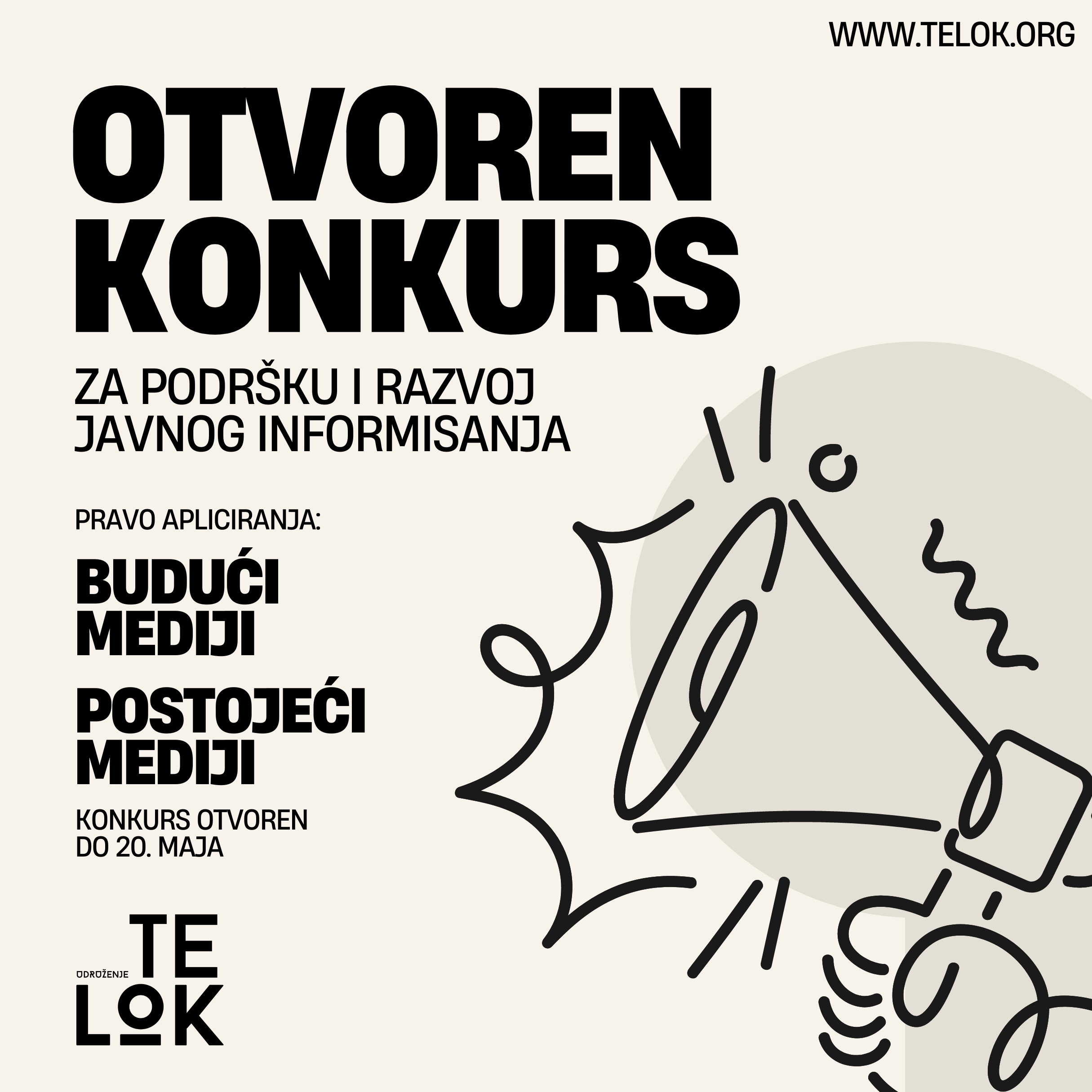 Otvoren konkurs za podršku i razvoj javnog informisanja